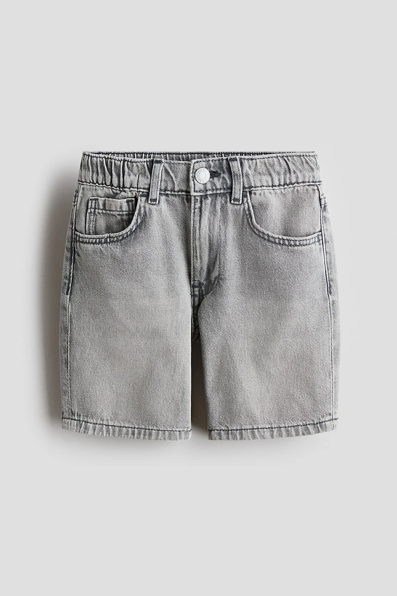 Loose-Fit Denim Shorts