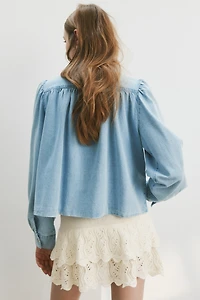 Crochet-Look Tiered Skirt