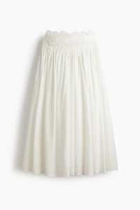 Lace-Detail Cotton Skirt