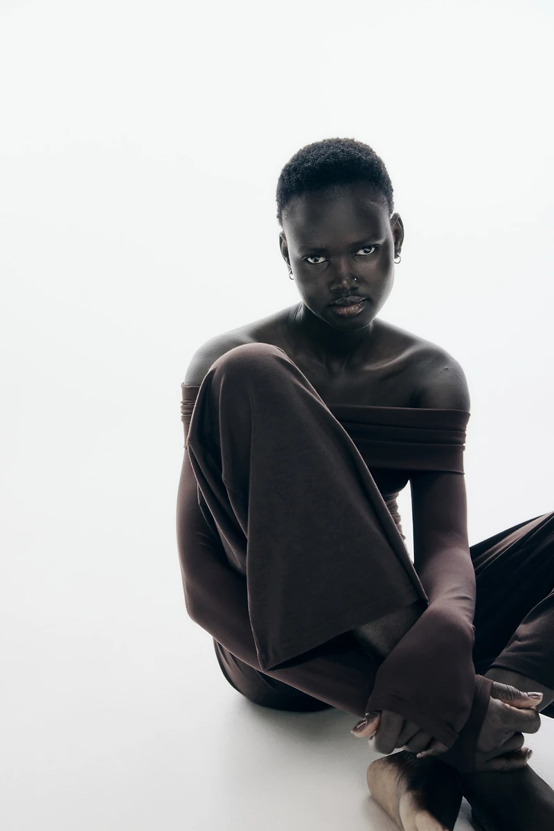 Pantalon large en jersey