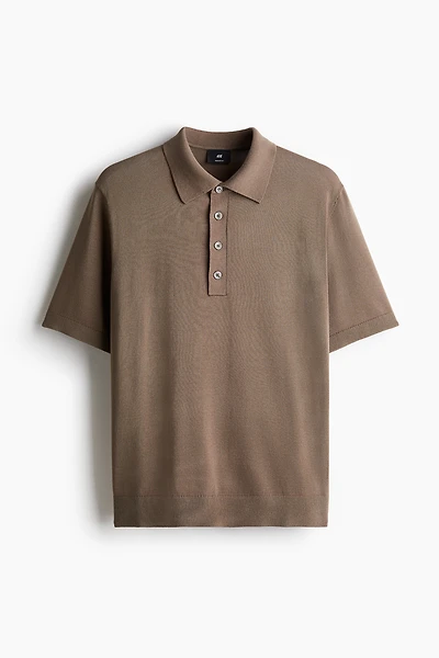 Regular-Fit Fine-Knit Polo Shirt