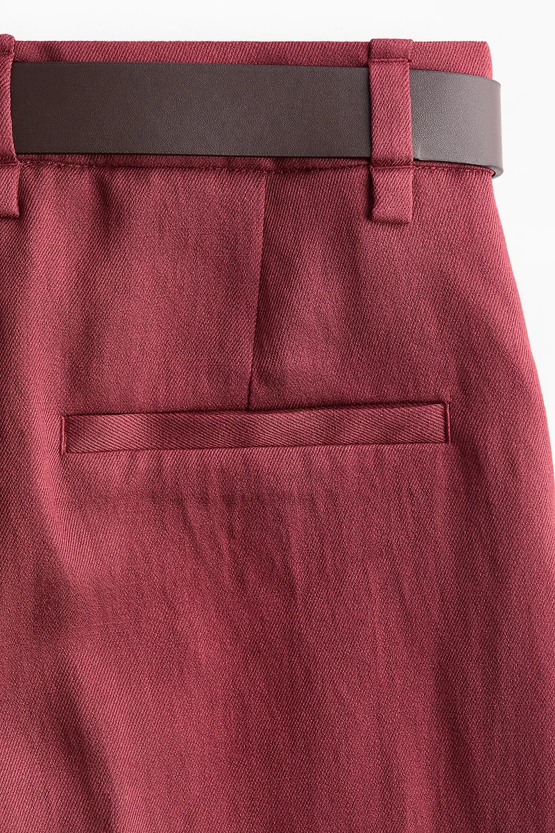 Wide-Leg Pants with Belt