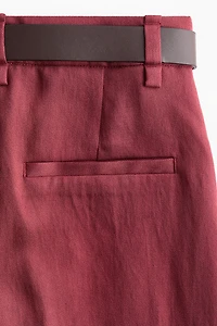 Wide-Leg Pants with Belt