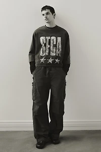Oversized-Fit Cropped T-Shirt