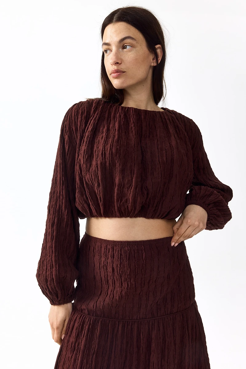 MAMA Balloon-Sleeved Top
