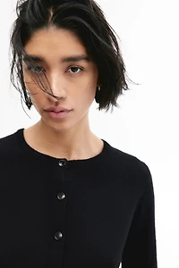 Fine-Knit Cashmere Cardigan