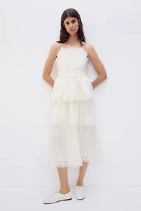 MAMA Lace-Trimmed Nursing Dress