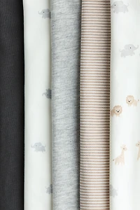 5-Pack Short Cotton Pajama Jumpsuits