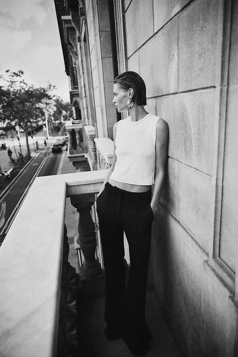 Camisole avec perles de fantaisie