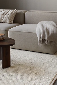 Large Textured-Weave Wool-Blend Rug