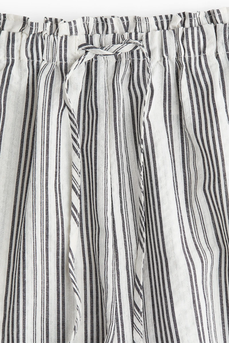 High-Waist Drawstring Shorts