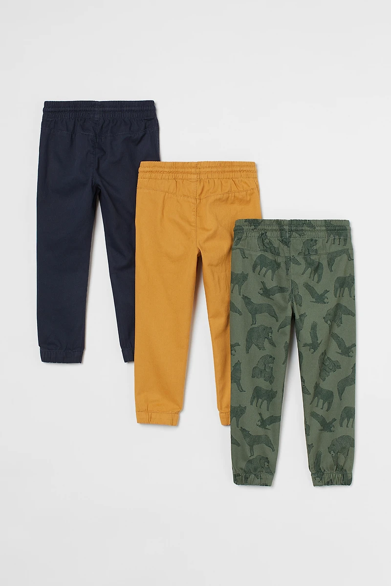 3-pack Twill Joggers