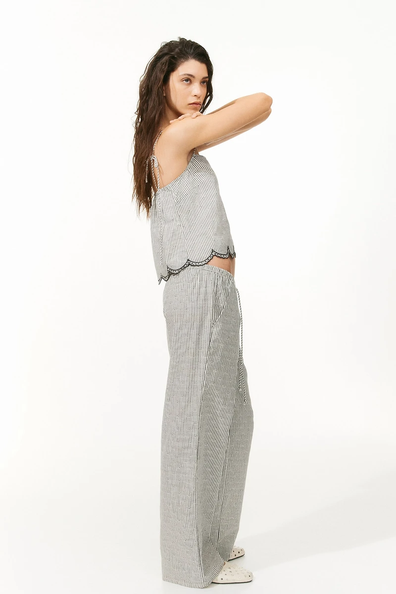 Straight-Leg Drawstring Pants