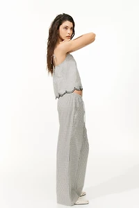Straight-Leg Drawstring Pants