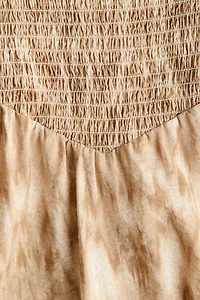 Robe avec nid d'abeille à bretelles fines