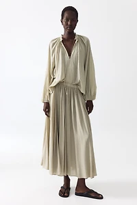 Oversized Cotton-Blend Blouse