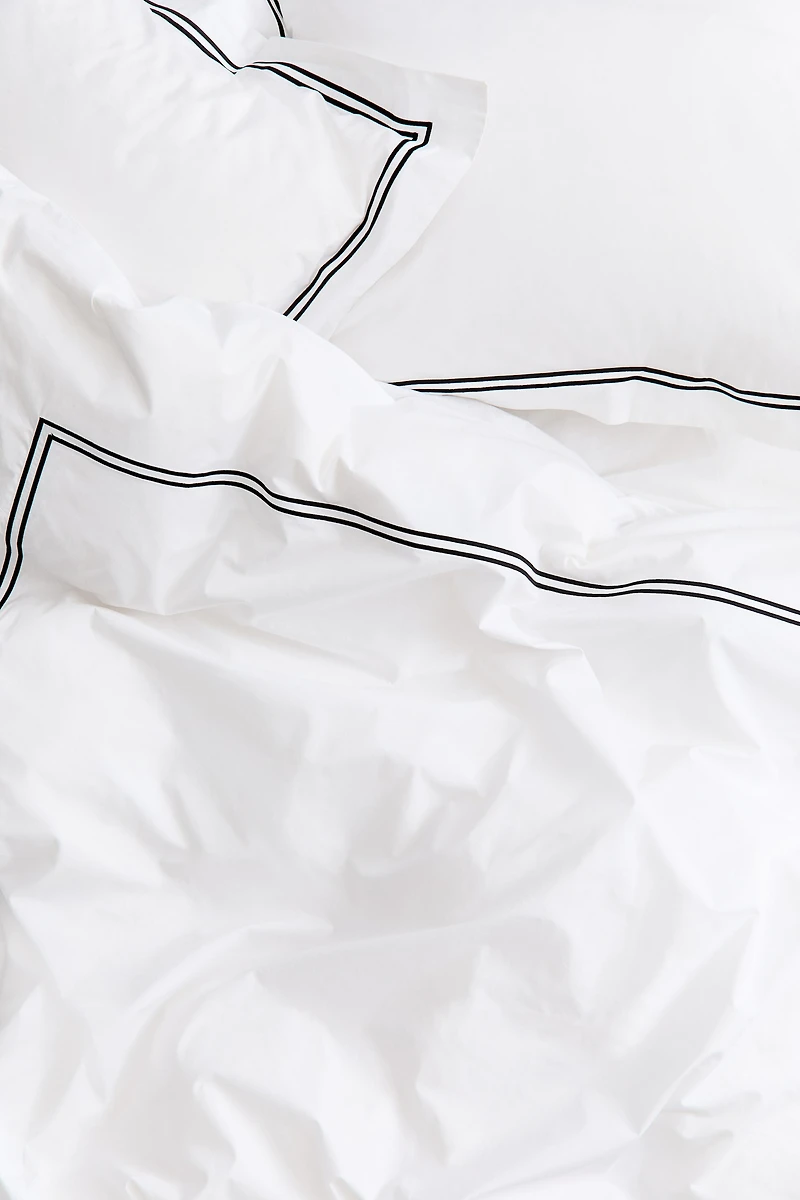 Cotton Percale King/Queen Duvet Cover Set