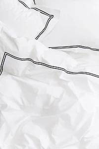 Cotton Percale King/Queen Duvet Cover Set