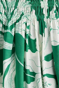 Smocked-Bodice Strappy Dress