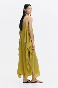 Robe en crêpe à effet drapé