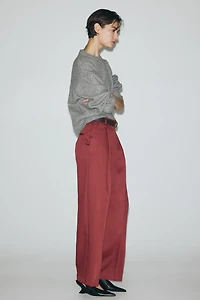 Wide-Leg Pants with Belt