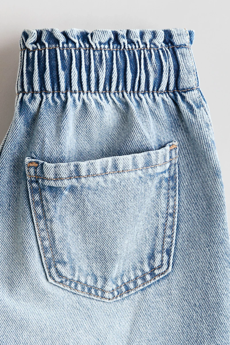 Embroidered Denim Shorts