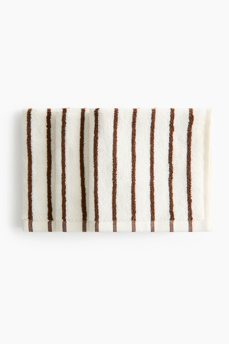 Lot de 3 carrés toilette en coton éponge