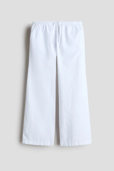 Linen-Blend Pants