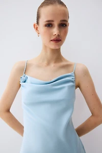 Asymmetric Satin Dress