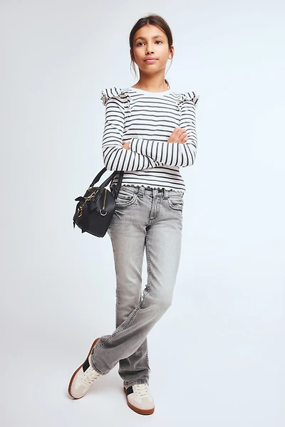 Bootcut Leg Low Jeans