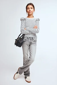 Bootcut Leg Low Jeans