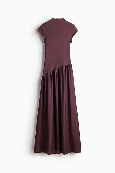Robe asymétrique bi-matière