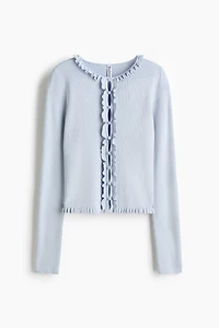 Ruffle-Trimmed Cardigan