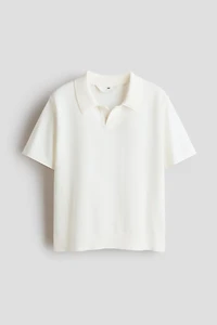Fine-Knit Cotton Polo Shirt