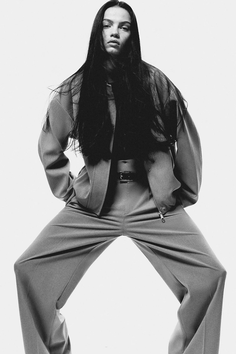 Bomber Jacket with Collar