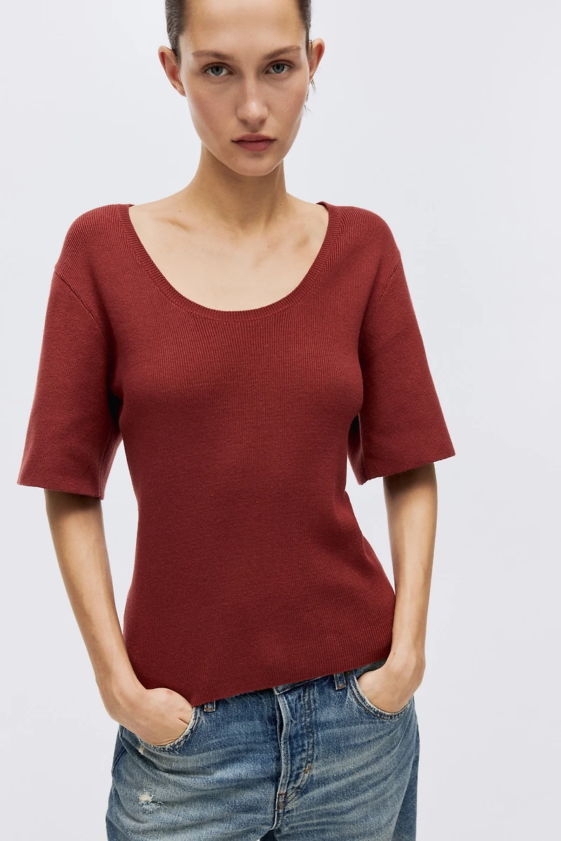 Fine-Knit T-Shirt