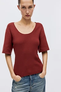 Fine-Knit T-Shirt
