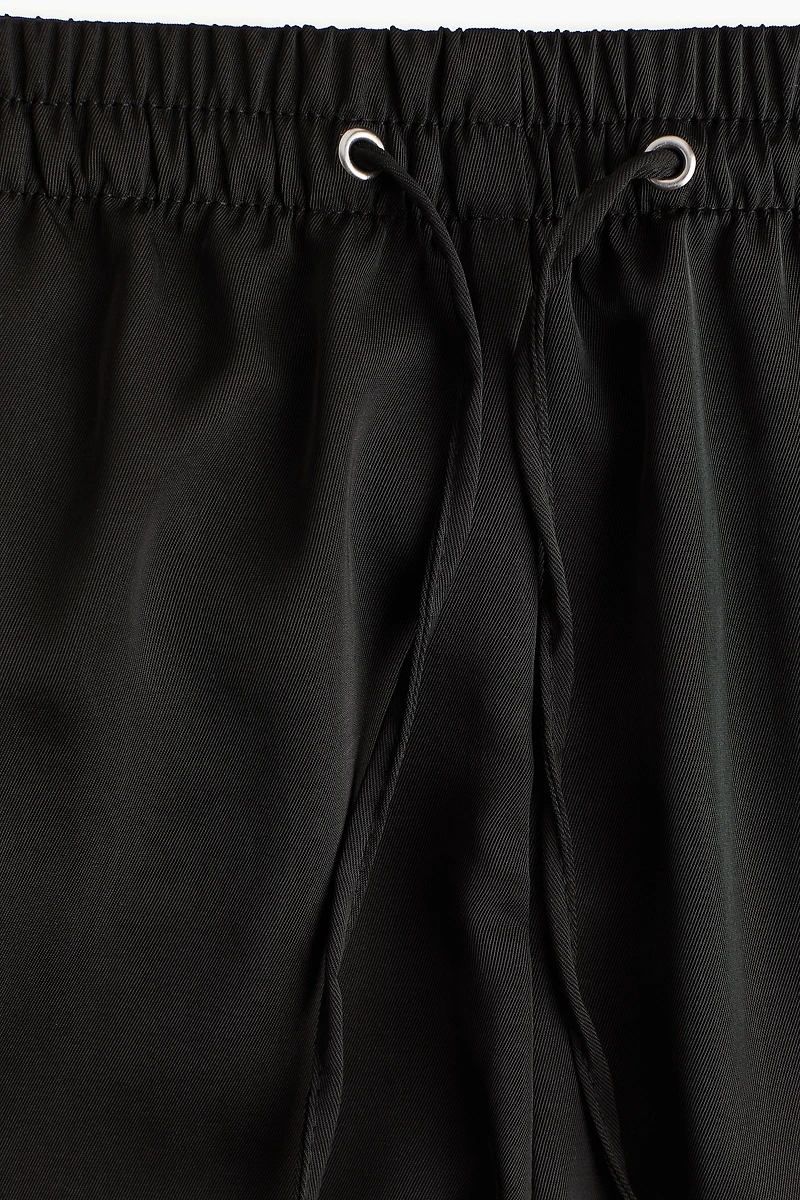 Wide-cut Pull-on Pants