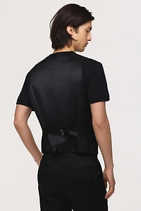 Slim-Fit Linen Suit Vest