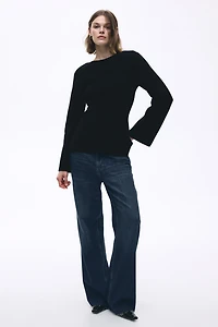 Jean large taille haute