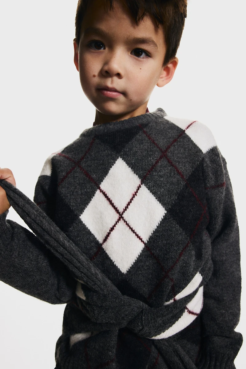 Jacquard-Knit Sweater