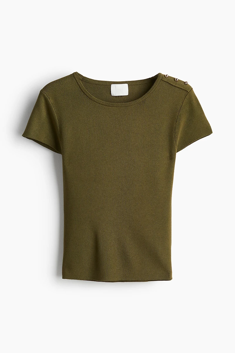 Fine-Knit T-Shirt
