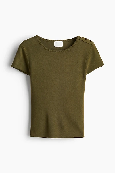 Fine-Knit T-Shirt