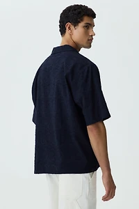 Relaxed-Fit Textured Resort Shirt