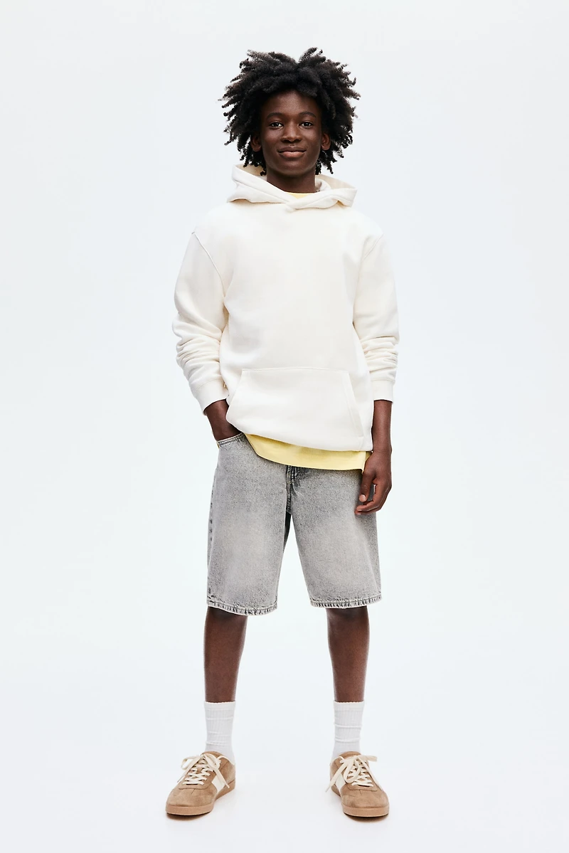 Loose-Fit Denim Shorts