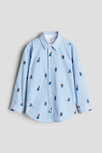 Motif-Detail Cotton Shirt