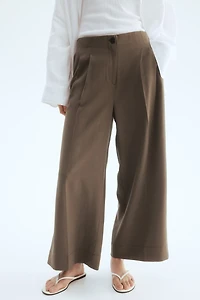 Wide-Leg Ankle-Length Pants
