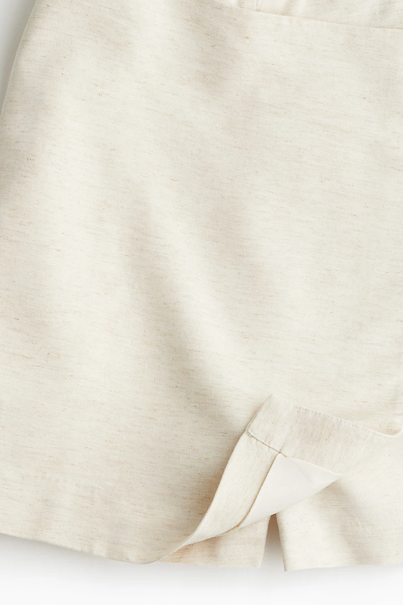 Linen-Blend Skort