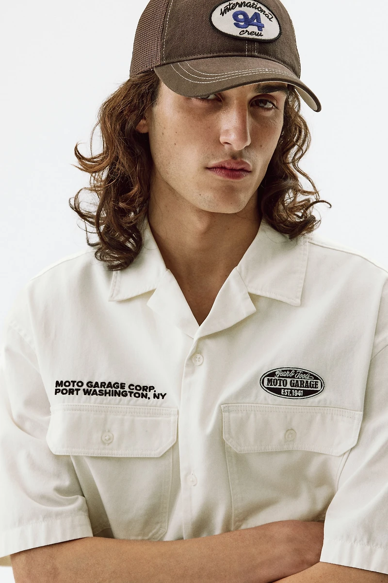 Chemise utilitaire à manches courtes décontractée