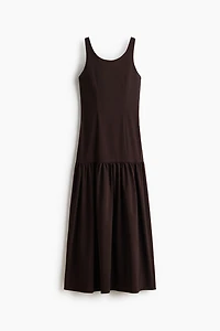 Flared-Skirt Low-Back Dress